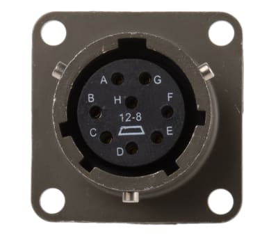 Product image for 8 way panel receptacle, socket contacts