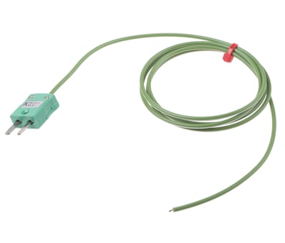 Product image for Type K Thermocouple + Plug, 1m