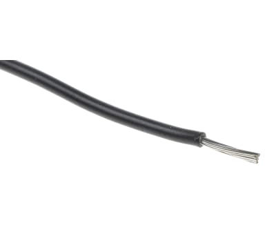 Product image for UL11028 Hook-up wire 24AWG Black 100m