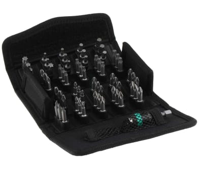 Product image for Wera Driver Bit Set 61 Pieces, Hexagon, Phillips, Pozidriv, Slotted, Torx