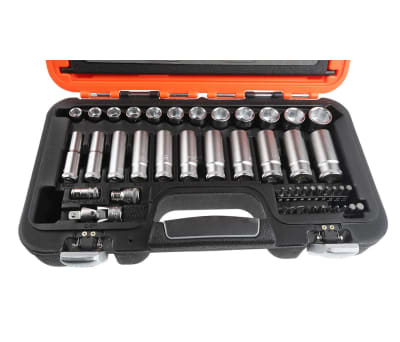 Product image for Bahco S330L 53 Piece Socket Set, 1/2 in, 3/8 in Hexagon Drive