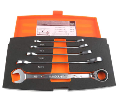 Product image for Bahco 5 Piece Alloy Steel Spanner Set