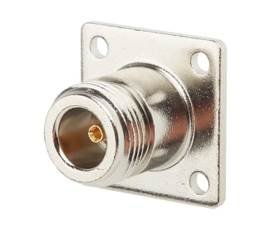 Product image for RF coax adapter SMA jack - N flange jack