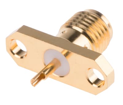 Product image for RF coaxial SMA flanged jack receptacle