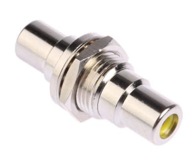 Product image for YELLOW CHASSIS MOUNT RCA PHONO CONNECTOR