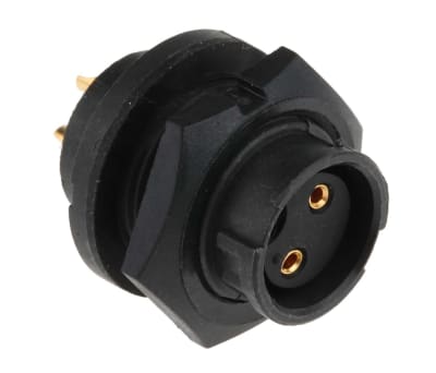 Product image for PANEL MOUNT 2 PIN CIRCULAR CONNECTOR