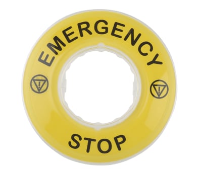 Product image for 60MM EMERGENCY STOP 3D LEGEND PLATE