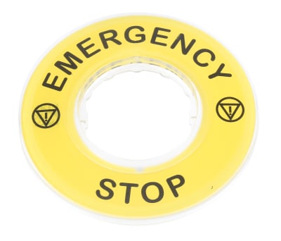 Product image for 60MM EMERGENCY STOP 3D LEGEND PLATE