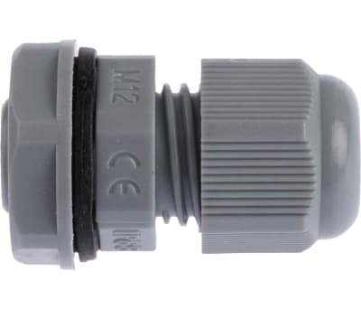 Product image for Nylon Cable Gland M12 Dark Grey 3 -6.5mm