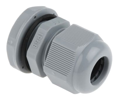 Product image for Nylon Cable Gland M20s Dark Grey 6 -12mm