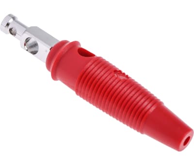 Product image for 4mm banana plug, nickel plated, red