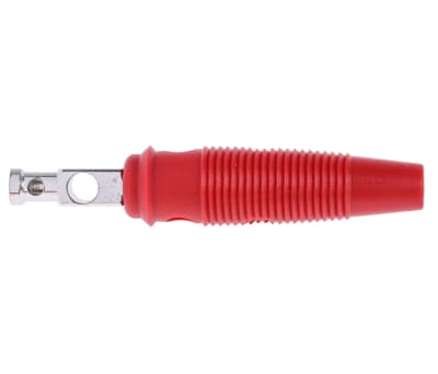 Product image for 4mm banana plug, nickel plated, red