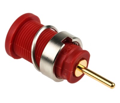 Product image for Hirschmann Test & Measurement Red Female Banana Socket - Solder Termination, 1000V ac/dc, 24A