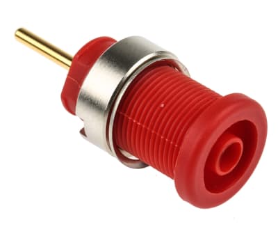 Product image for Hirschmann Test & Measurement Red Female Banana Socket - Solder Termination, 1000V ac/dc, 24A