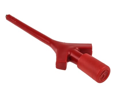 Product image for Hirschmann Test & Measurement Red Hook Clip, 2A Rating, 2mm Tip Size