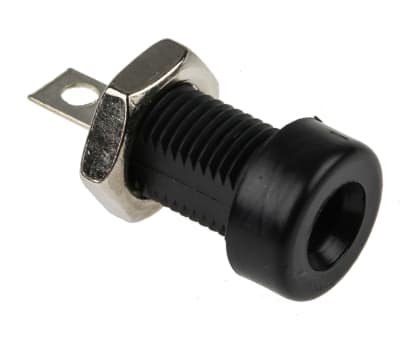 Product image for BLK NYLON 6/6 BANANA JACK, 7000V RMS 15A