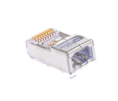 Product image for RJ45 SHIELDED ROUND SOLID CABLE PLUG