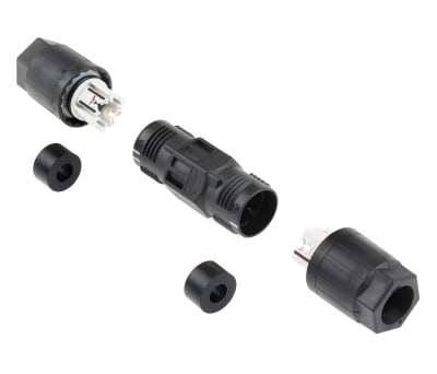 Product image for Quickon,In-Line connector, 3+PE,2X4-9