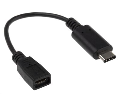 Product image for MICRO USB FEMALE TO TYPE C MALE 0.15MTR