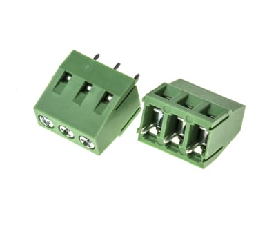 Product image for 5mm PCB terminal block, std profile, 3P