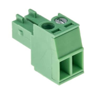 Product image for 3.5mm PCB terminal block, R/A plug, 2P