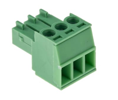 Product image for 3.5mm PCB terminal block, R/A plug, 3P