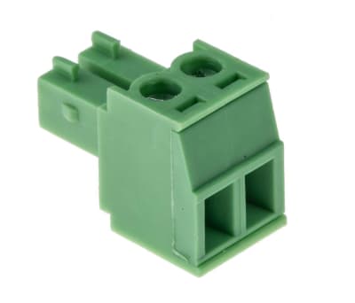 Product image for 3.81mm PCB terminal block, R/A plug, 2P