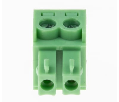 Product image for 3.81mm PCB terminal block, R/A plug, 2P