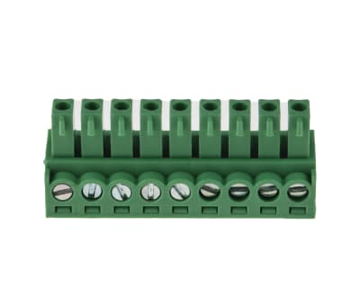 Product image for RS PRO 3.81mm Pitch, 9 Way PCB Terminal Block