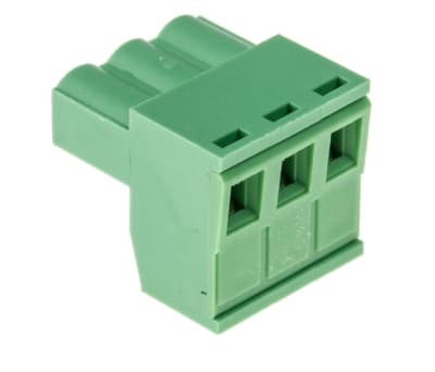 Product image for 5.08mm PCB terminal block, R/A plug, 3P