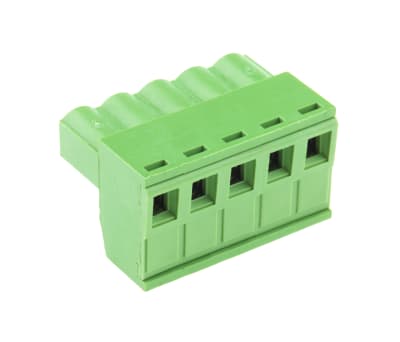 Product image for 5.08mm PCB terminal block, R/A plug, 5P