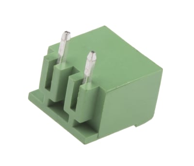 Product image for 5.08 PCB terminal block, R/A header, 2P