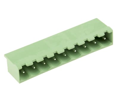 Product image for 5.08 PCB terminal block, vert header, 9P