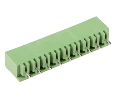 Product image for 5.08 PCB terminal block, vert header, 9P