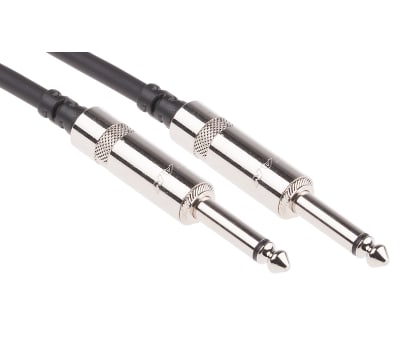 Product image for REAN 1/4 in Jack - Jack Lead Black 3.05m