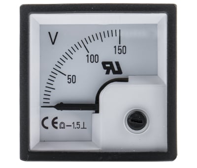 Product image for DC Voltmeter 48x48mm 90 deg scale 150V