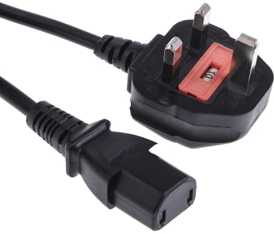 Product image for Power Cord C17 to UK BS1363 2m