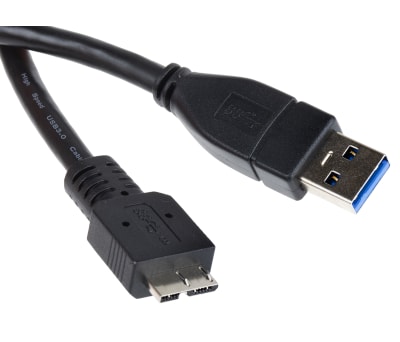 Product image for USB3 SUPERSPEED CABLE, A TO MICROB, 1M