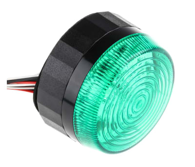 Product image for LED Beacon, Green, Low Prof, 10-100Vdc