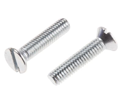 Product image for ZnPt stl slot csk head screw,M3.5x16mm