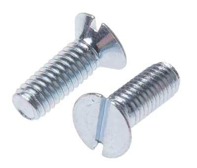 Product image for ZnPt stl slot csk head screw,M3.5x10mm