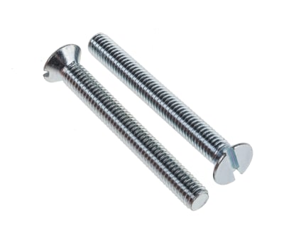 Product image for ZnPt stl slot csk head screw,M6x50mm
