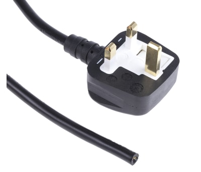 Product image for Power Cord UK BS1363 one end 3m