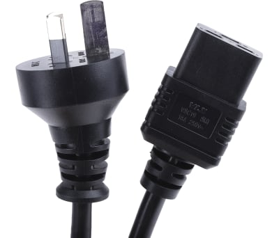 Product image for Power Cord C19 to Aust/NZ AS3112 2m