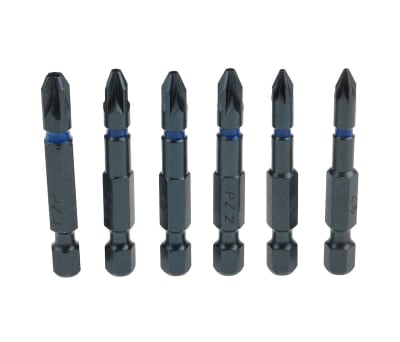 Product image for BLUE STEEL MIXED PZ BIT SET OF 6