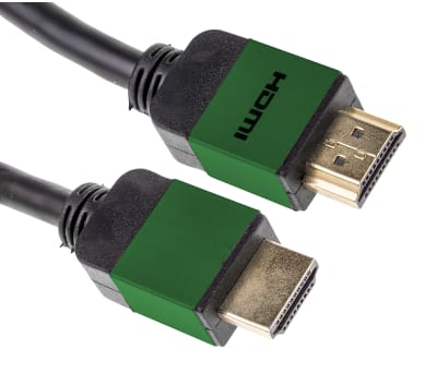 Product image for HDMI Cable, Slim Aluminium, Green