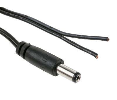 Product image for 2.1mm connector to bare ended cable