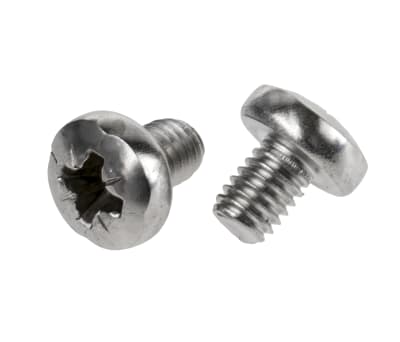 Product image for A2 s/steel cross pan head screw,M6x8mm