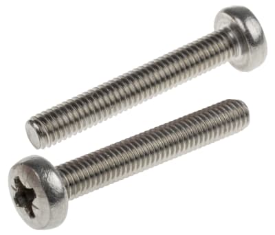 Product image for A2 S/STEEL CROSS PAN HEAD SCREW,M6X40MM