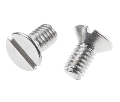 Product image for A2 s/steel slotted csk head screw,M4x8mm